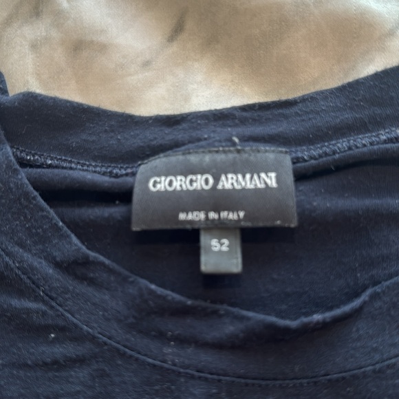 Authentic lightly used Giorgio Armani navy t shirt size 52 - Picture 3 of 3